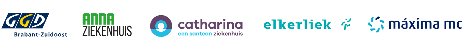 logos Catharina Ziekenhuis, Elkerliek ziekenhuis, Máxima MC en Anna Ziekenhuis en ambulancezorg GGD Brabant-Zuidoost